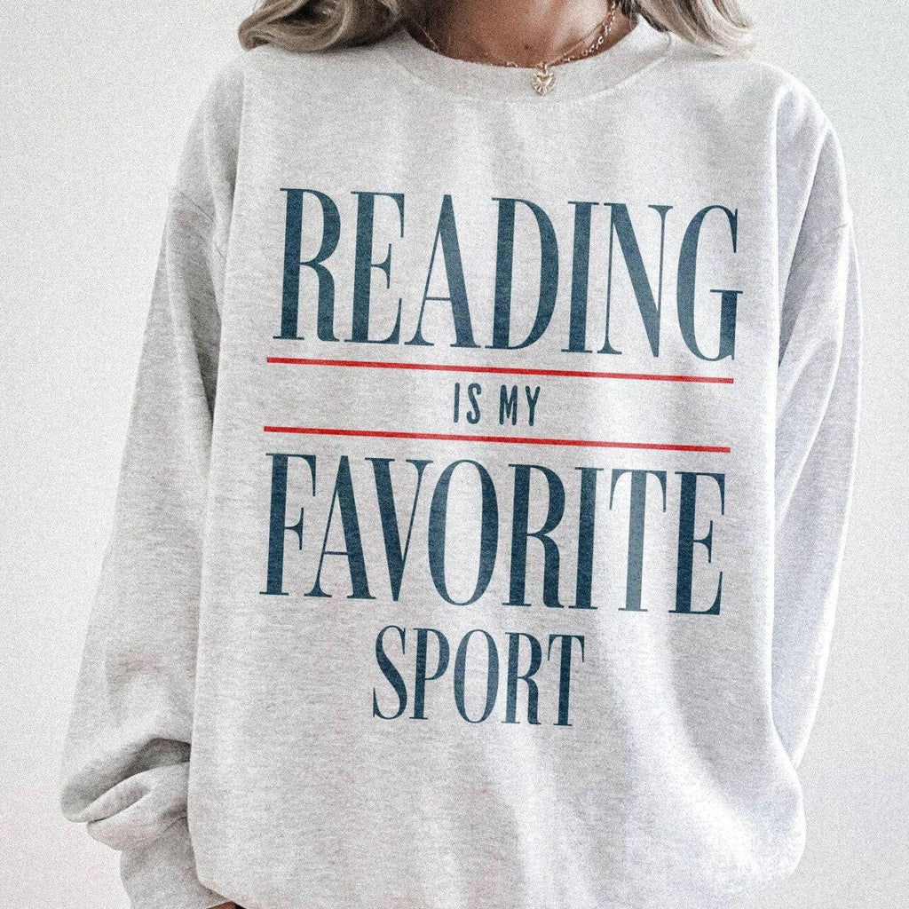 Reading Is My Favorite Sport Sweatshirt – Vintage Crewneck product image 1