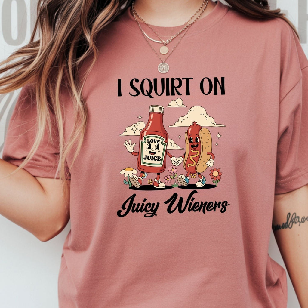 Funny Hot Dog T-Shirt - Retro Food Pun Tee - Inappropriate product image 1