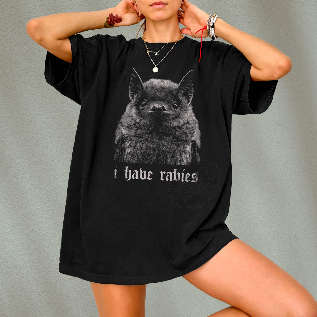 Grunge Bat Meme Graphic T-Shirt - Dark Humor Y2K Vintage Tee product image 1