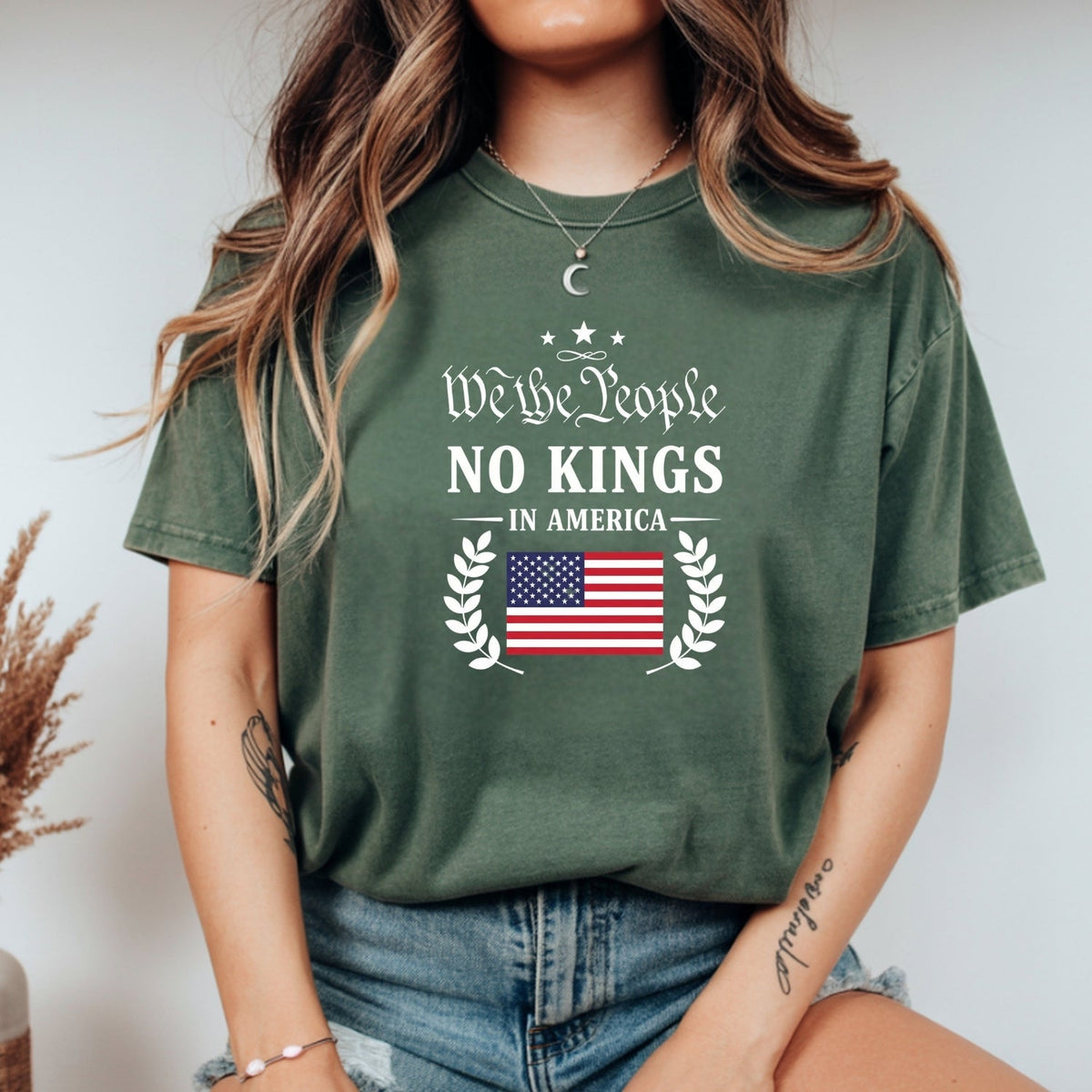 No Kings in America Tee – Liberty & Democracy Statement product image 1