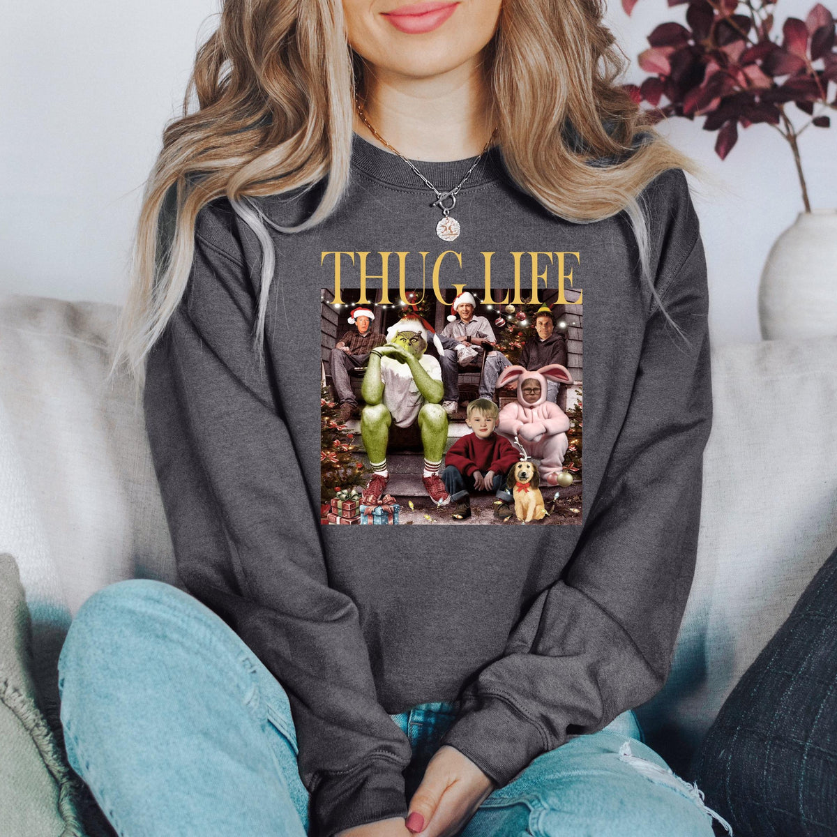 Thug Life Christmas Shirt – Funny Holiday Sweatshirt – product image 1
