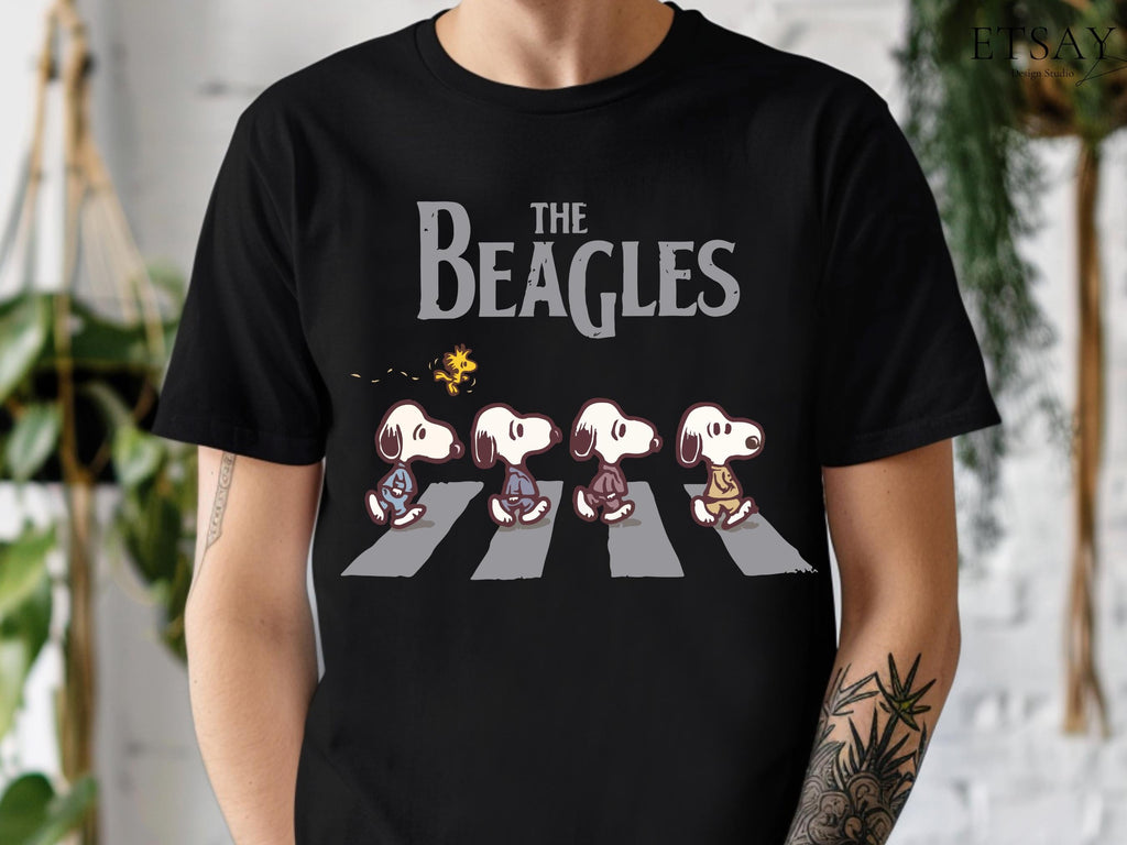 Peanuts Abbey Road Inspired T-Shirt – Retro Snoopy Walking product image 1
