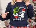 Funny Grinch Six Seven Meme Christmas T-Shirt – Viral Gen Z product image 1