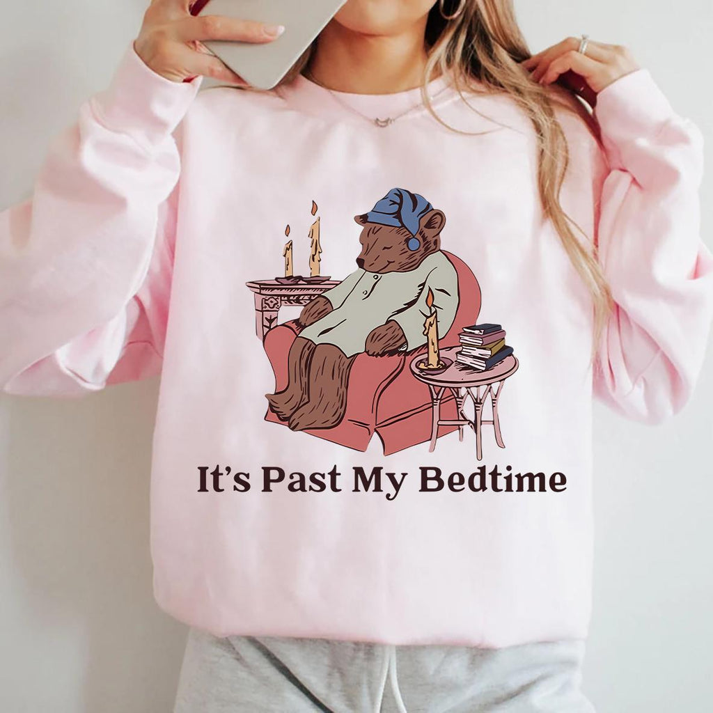 It’s Past My Bedtime Sleepy Bear Sweatshirt – Funny Meme product image 1