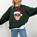 Green Furry Christmas Bubble Gum Hoodie – Funny Holiday product image 1
