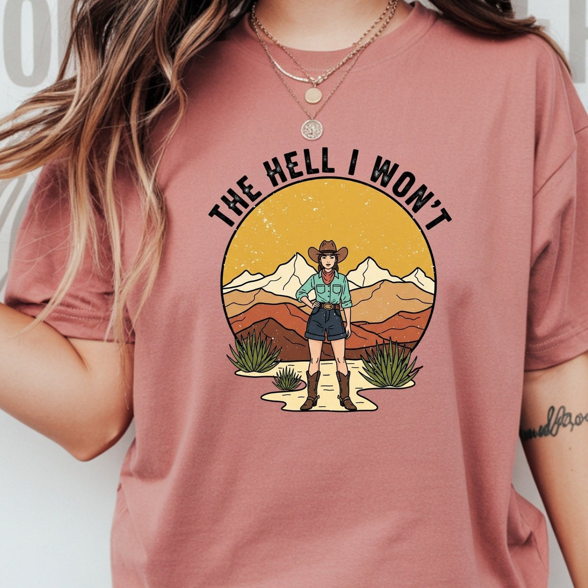 The Hell I Won’t Shirt – Retro Feminist Tee, Women’s product image 1