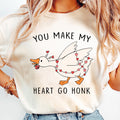 Funny Valentine Goose Shirt – Pink Coquette You Make My product image 1