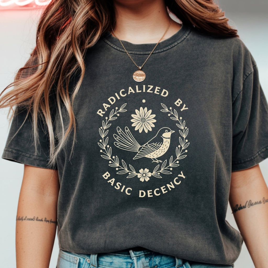 Radicalized by Basic Decency Shirt – Unisex Comfort Tee – product image 1