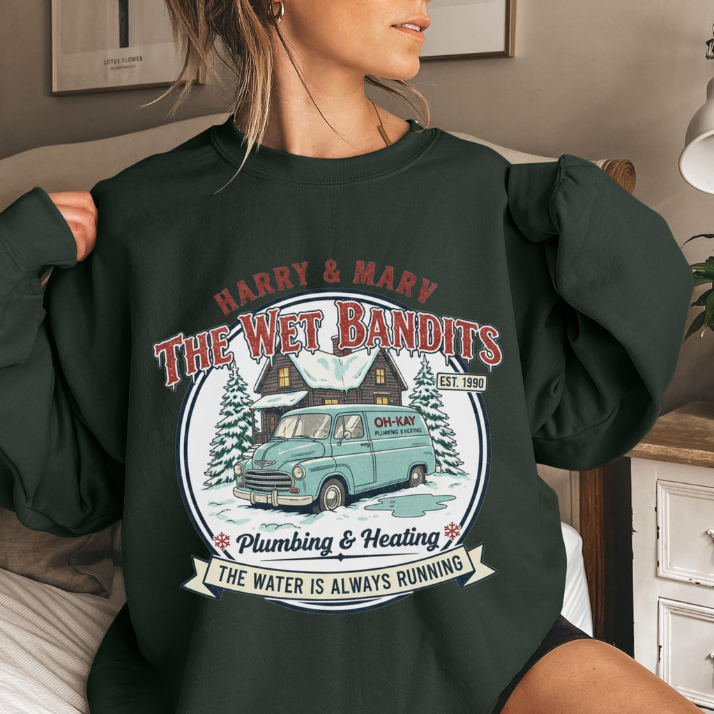 Christmas Wet Bandits Sweatshirt – Funny Holiday Harry & product image 1
