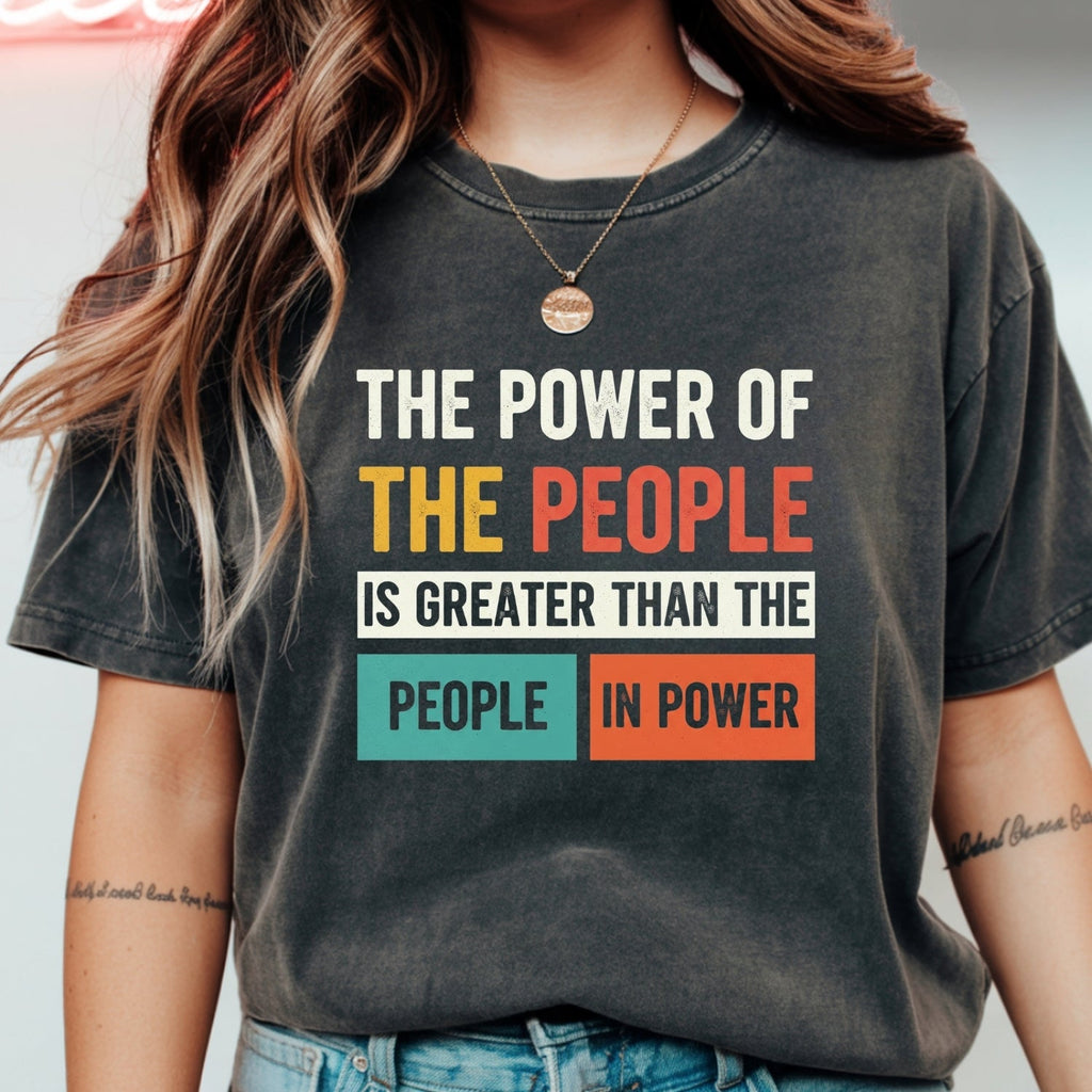 The Power of People T-Shirt – Retro Comfort Graphic Tee – product image 1