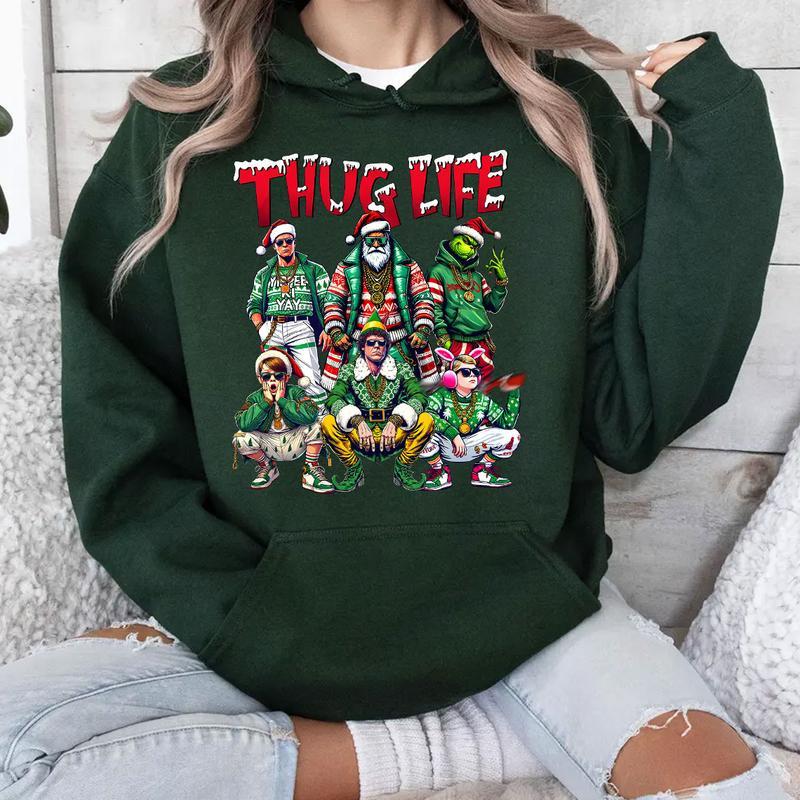 Thug Life Christmas Shirt – Funny Holiday Character product image 1