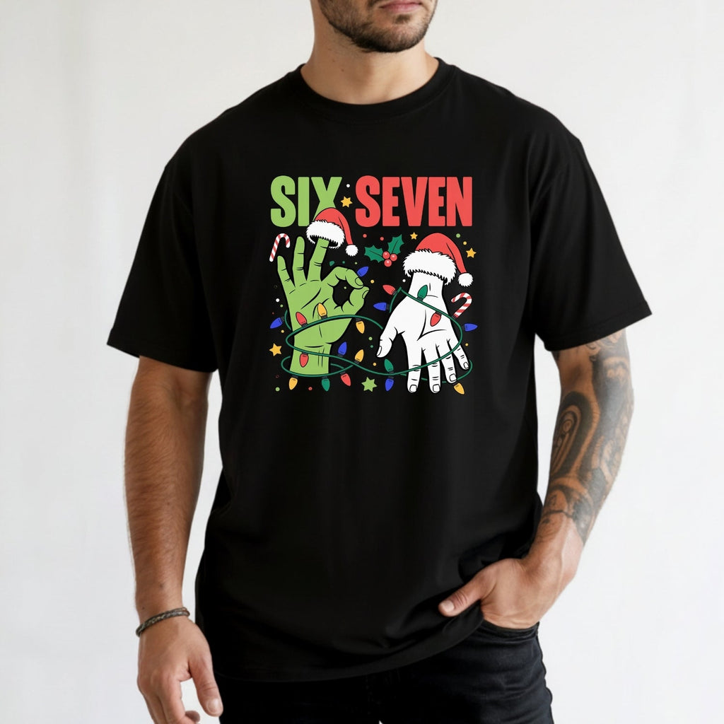 6 7 Christmas Shirt – Funny Santa Meme Holiday Tee product image 1