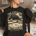 The Yule Cat Is Coming Sweatshirt – Gothic Christmas Pagan product image 1