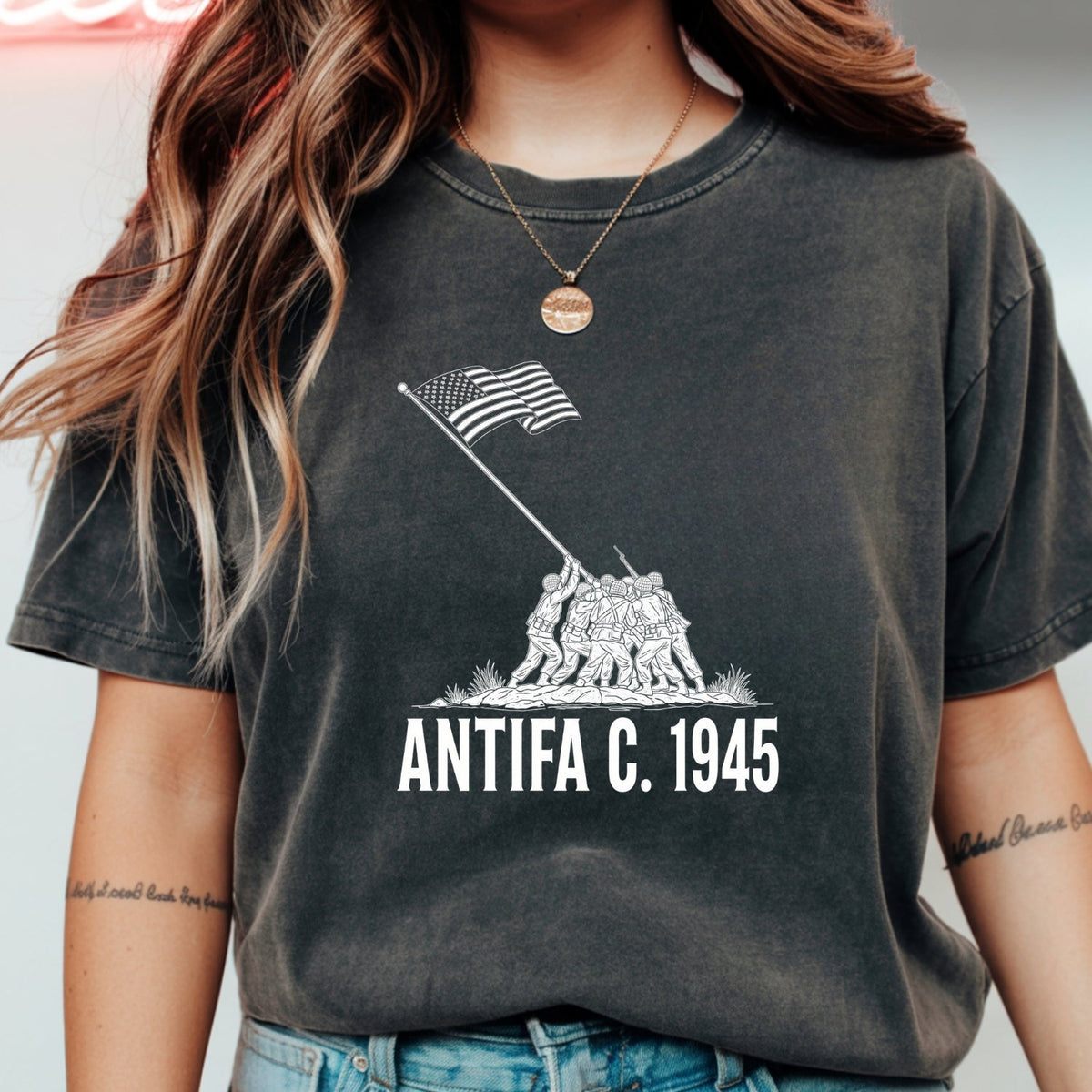 1945 Heritage Tee – Vintage Patriotic Shirt – Freedom & product image 1
