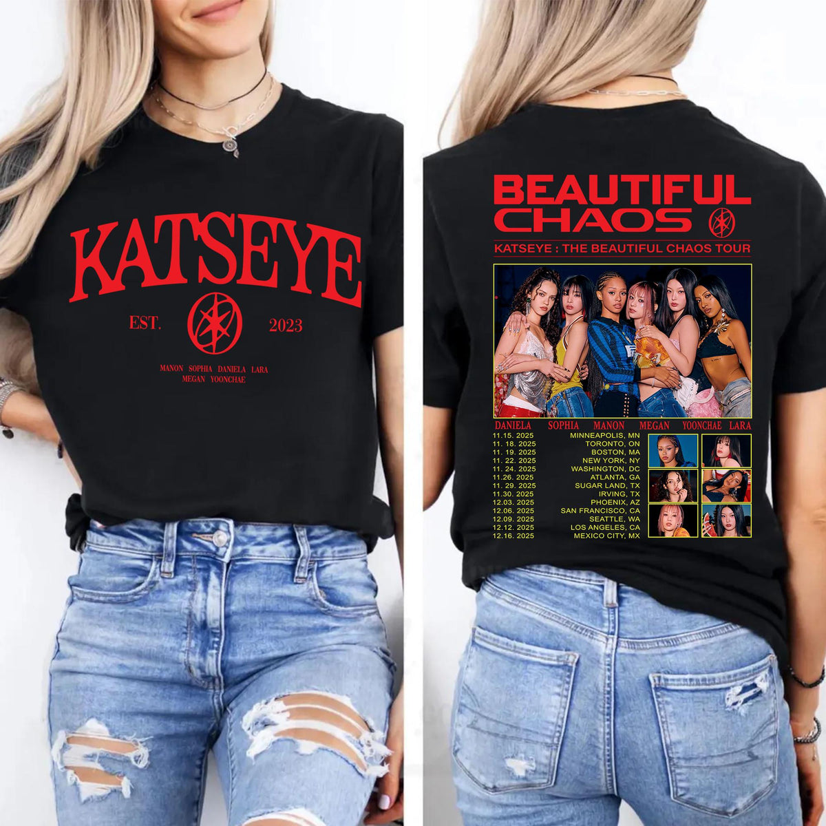Katseye Inspired Beautiful Chaos Hoodie – K-Pop Fan Tour product image 1