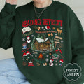 Cozy Reading Retreat Sweatshirt – Winter Bookish Christmas product image 1