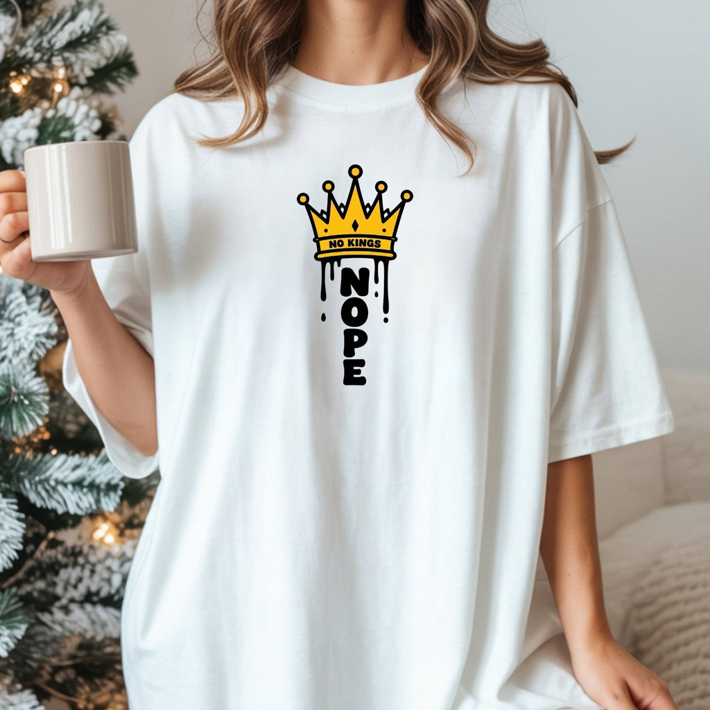 No Kings T-Shirt – Crown Graphic Tee, Patriotic Freedom product image 1