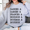 Dasher Dancer Prancer & Bourbon Shirt – Funny Drinking product image 1