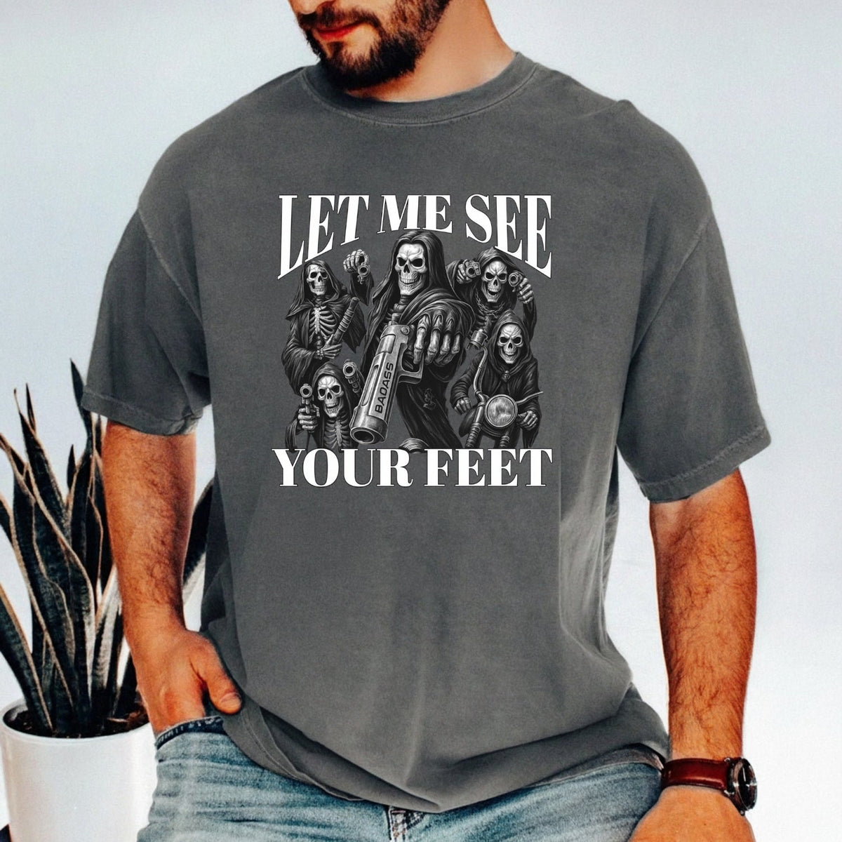 Let Me See Your Feet T-Shirt – Funny Awkward Meme Tee – product image 1