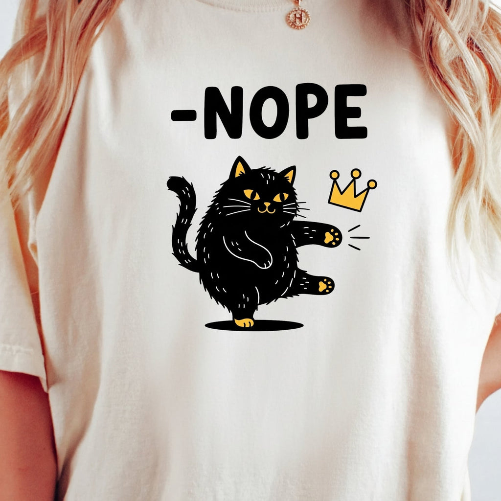 Black Cat Parody T-Shirt – No Kings in America Funny Satire product image 1