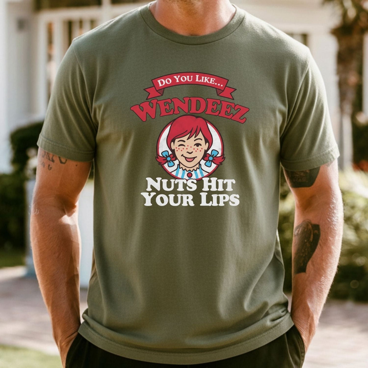 Wendeez Nuts Hit Your Lips Funny Retro Meme Shirt – Cheeky product image 2