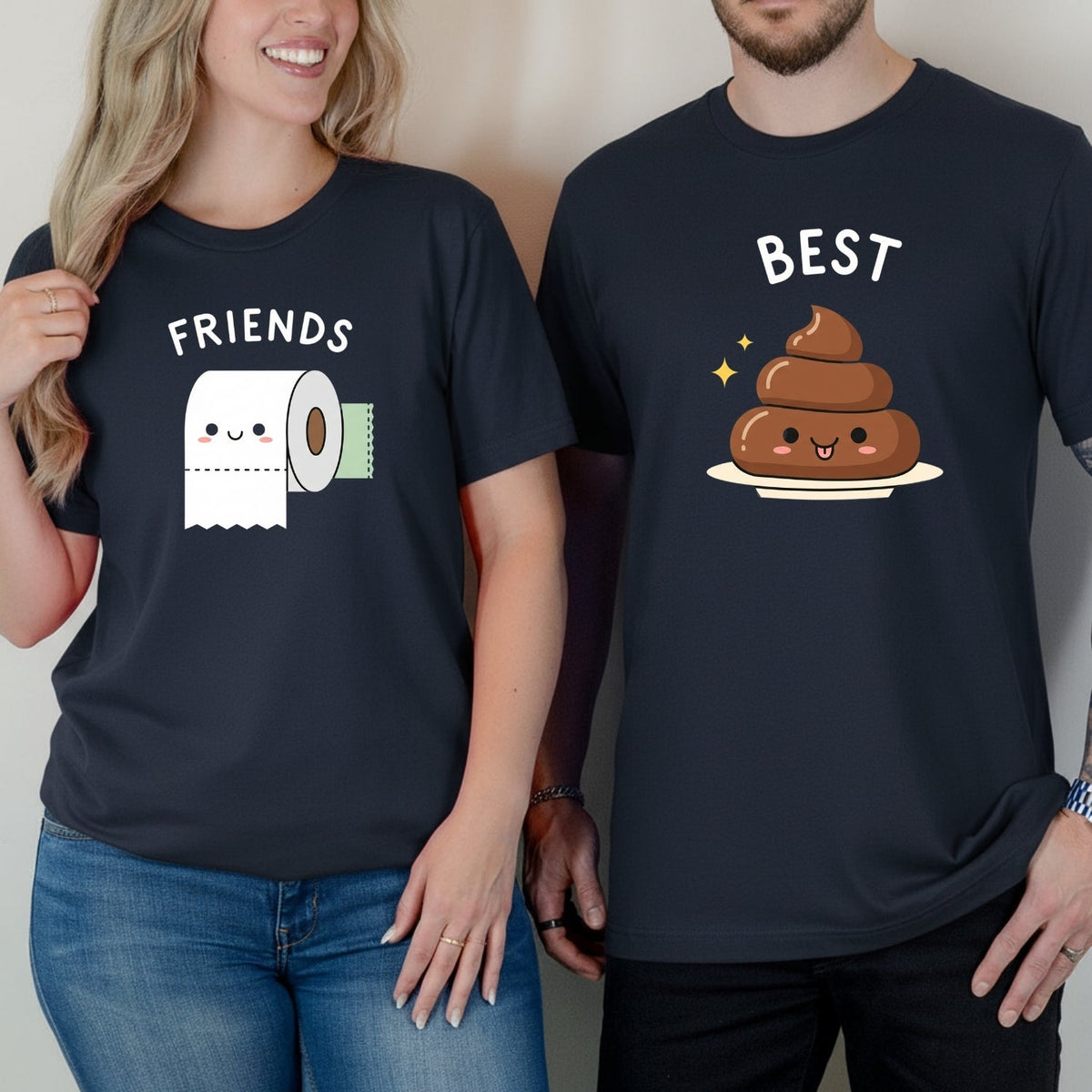 Best Friends Girl Poop Letter Matching T-Shirts For Besties product image 1