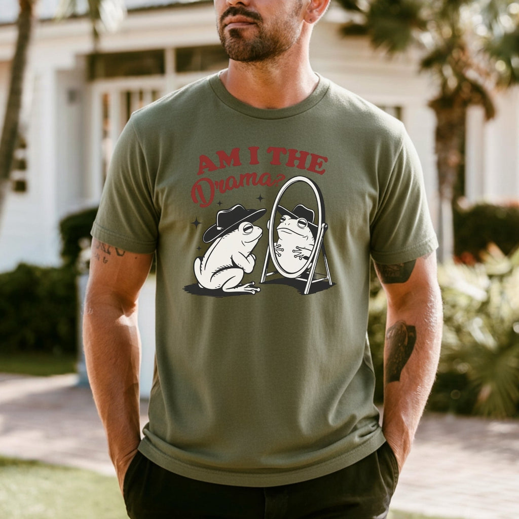 Am I the Drama Shirt – Funny Cowboy Frog Tee – Snarky Humor product image 1