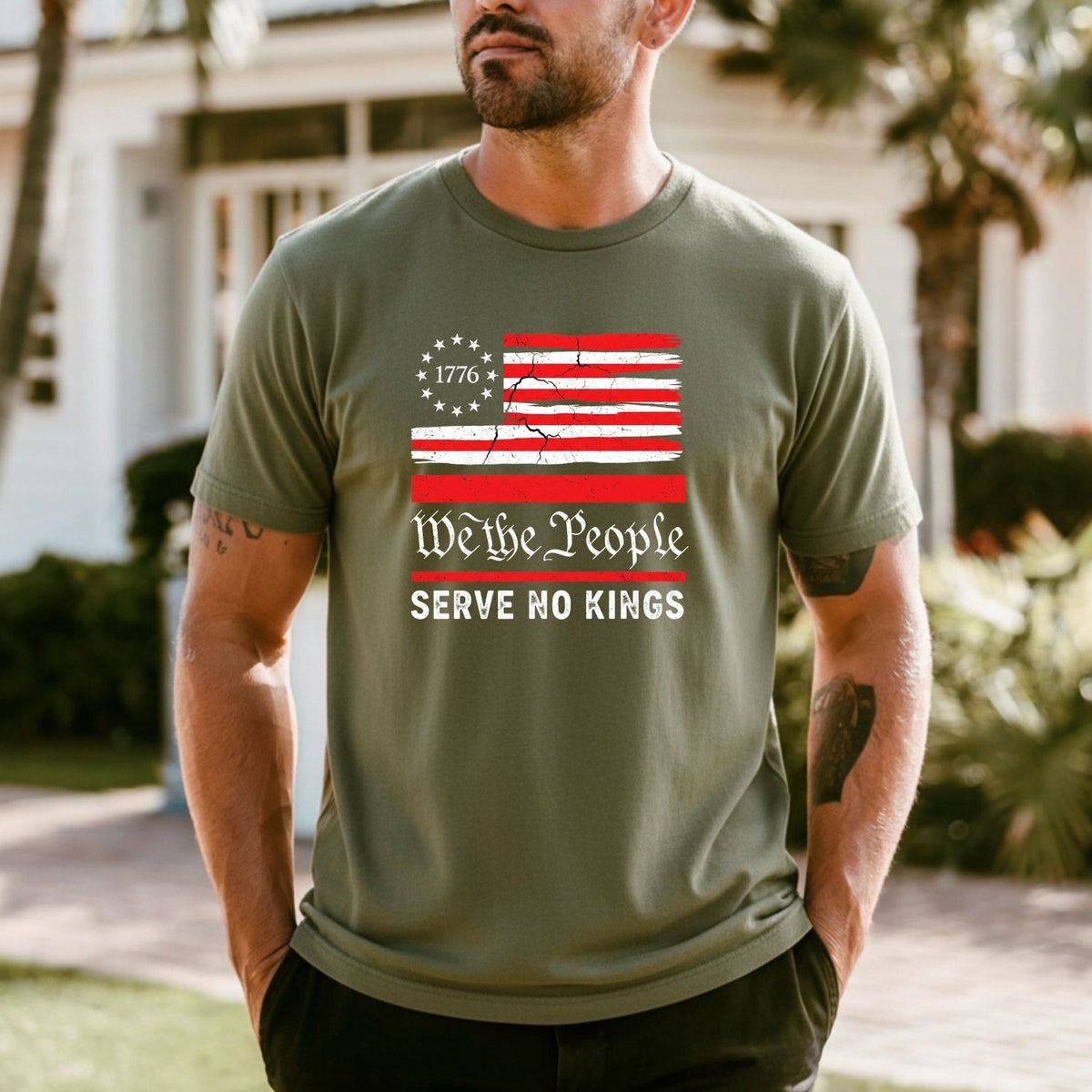We The People Serve No Kings T-Shirt – Patriotic Freedom product image 2