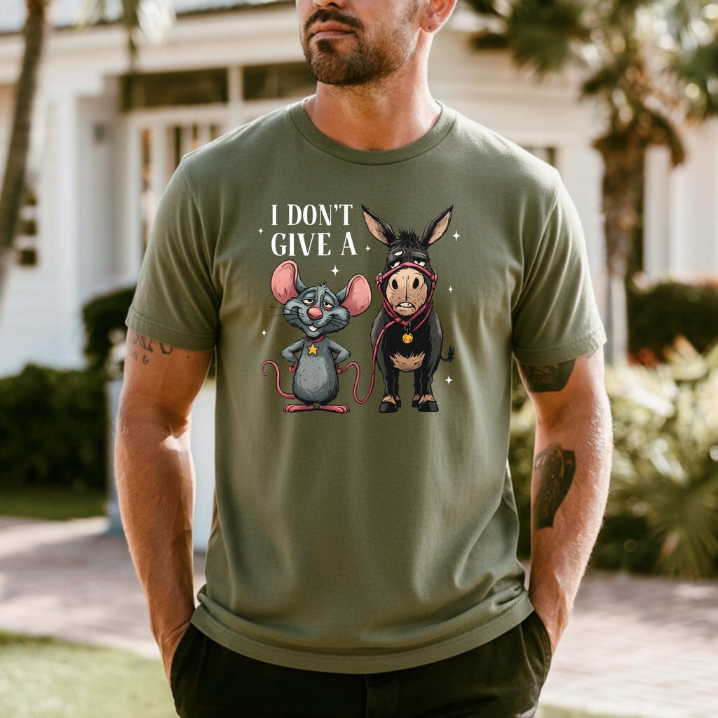 I Don’t Give a Rat’s Tail Shirt – Funny Sarcastic Donkey product image 2