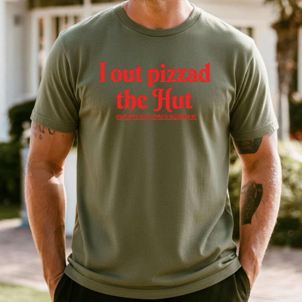 I Out Pizza the Hut CIA Meme Tee - Funny Internet Graphic product image 2