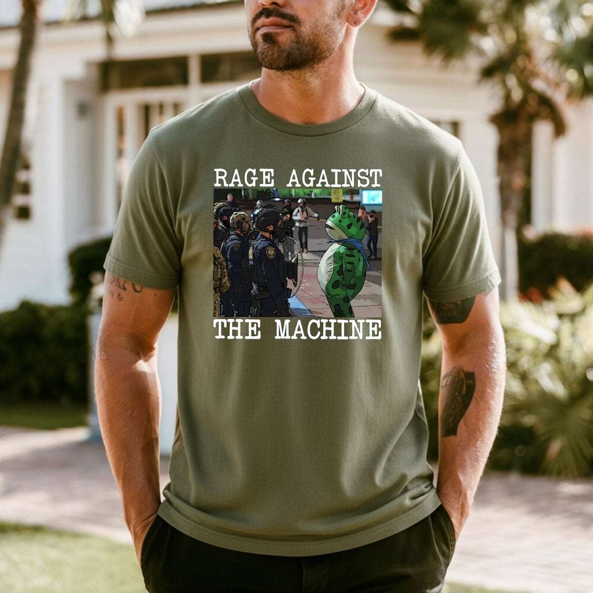 Portland Frog Protest Shirt – Vintage Activist-Inspired product image 2