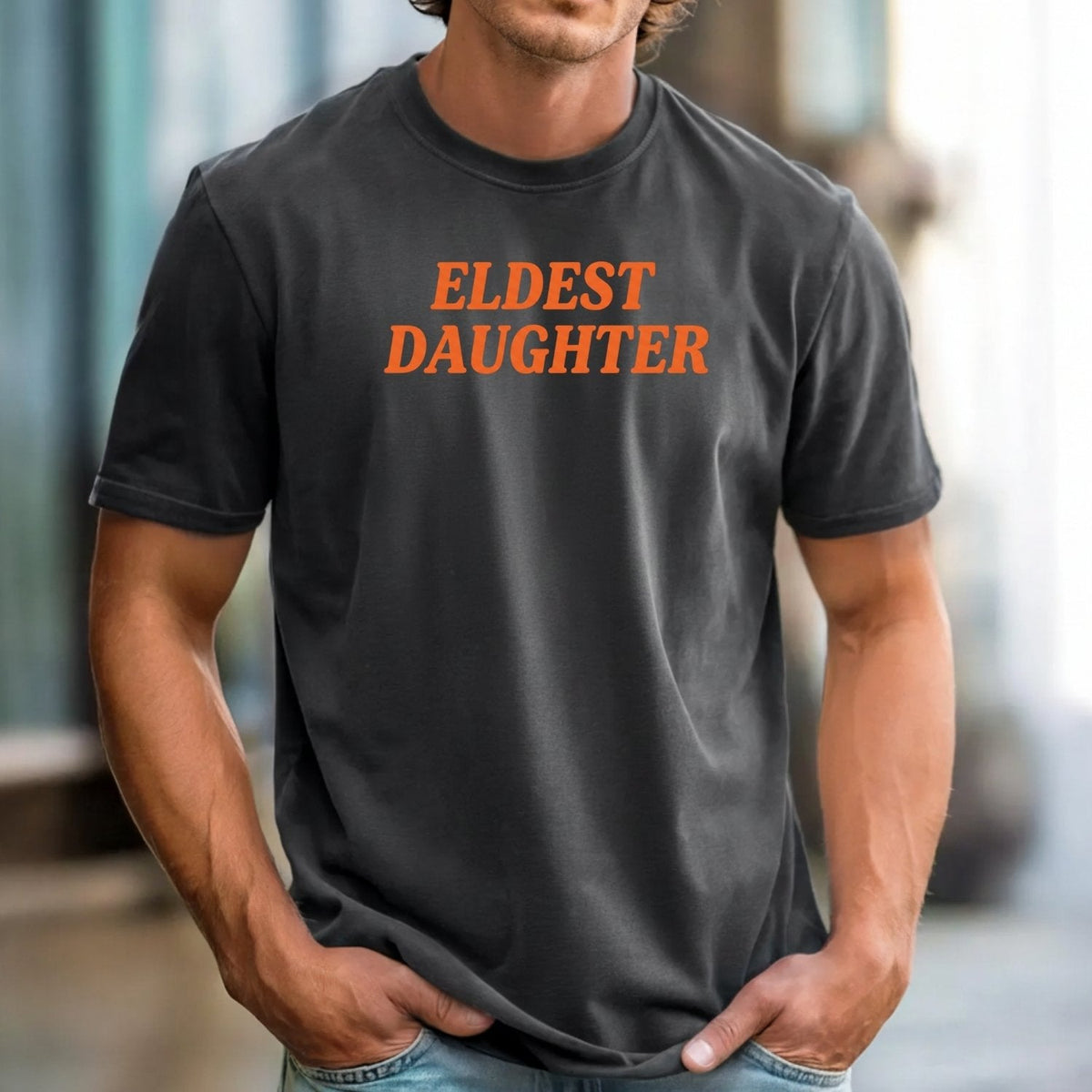 Retro Eldest Daughter Tee – Funny Aesthetic Graphic Shirt product image 3
