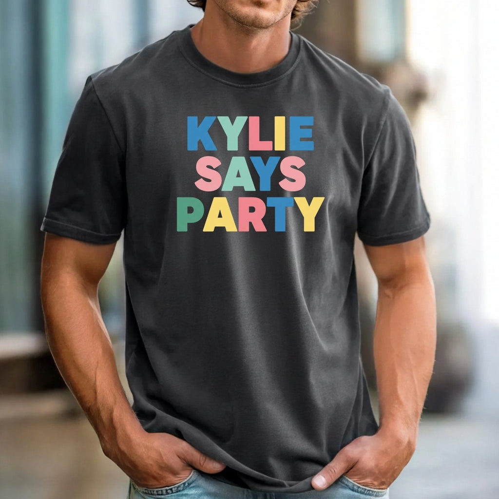 Kylie Says Party Shirt – Retro Disco Pop-Inspired Graphic product image 3