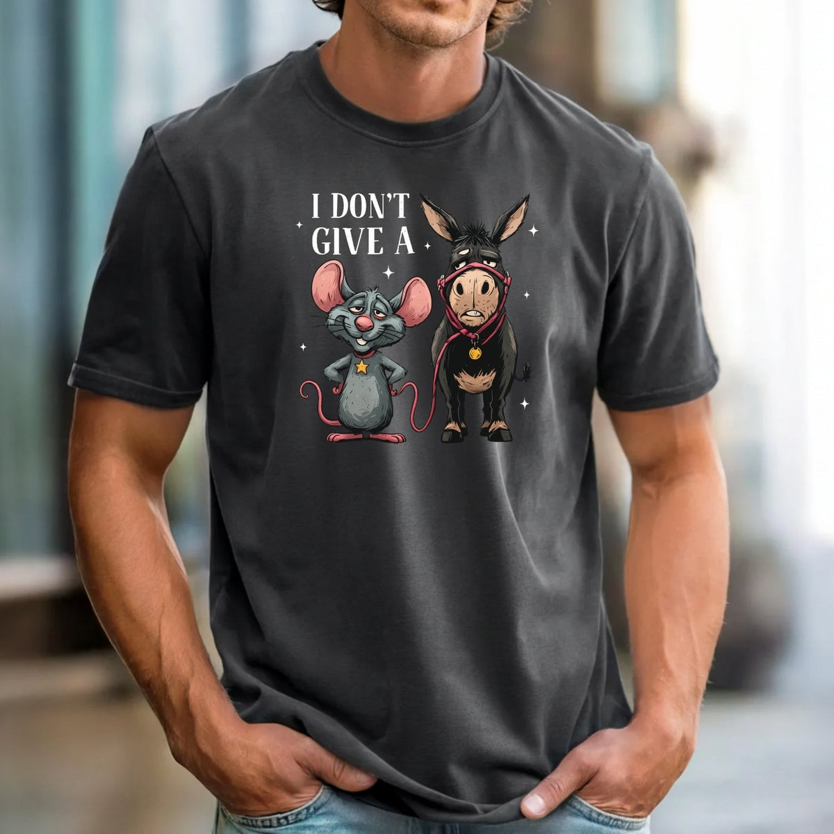 I Don’t Give a Rat’s Tail Shirt – Funny Sarcastic Donkey product image 3
