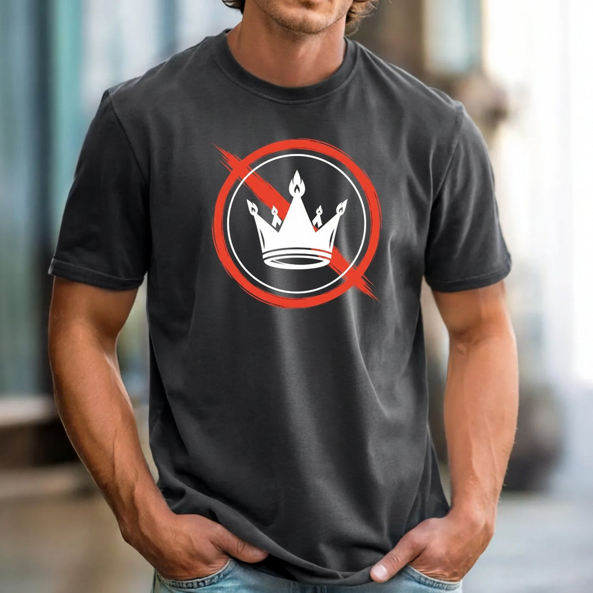 No Kings Statement T-Shirt – No Crown Symbol Shirt – product image 2