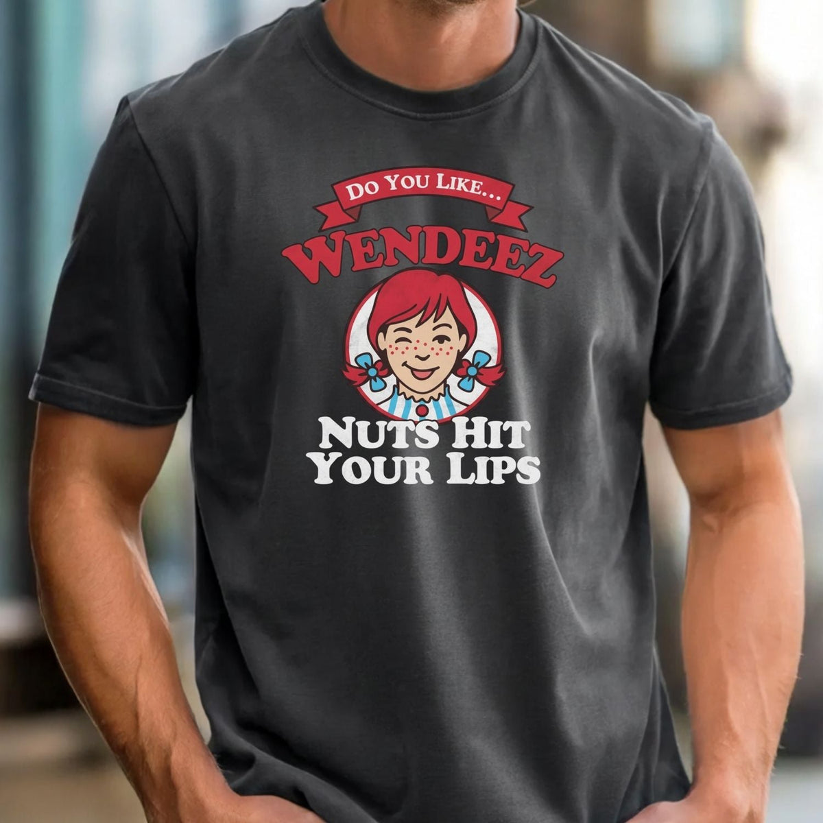 Wendeez Nuts Hit Your Lips Funny Retro Meme Shirt – Cheeky product image 3