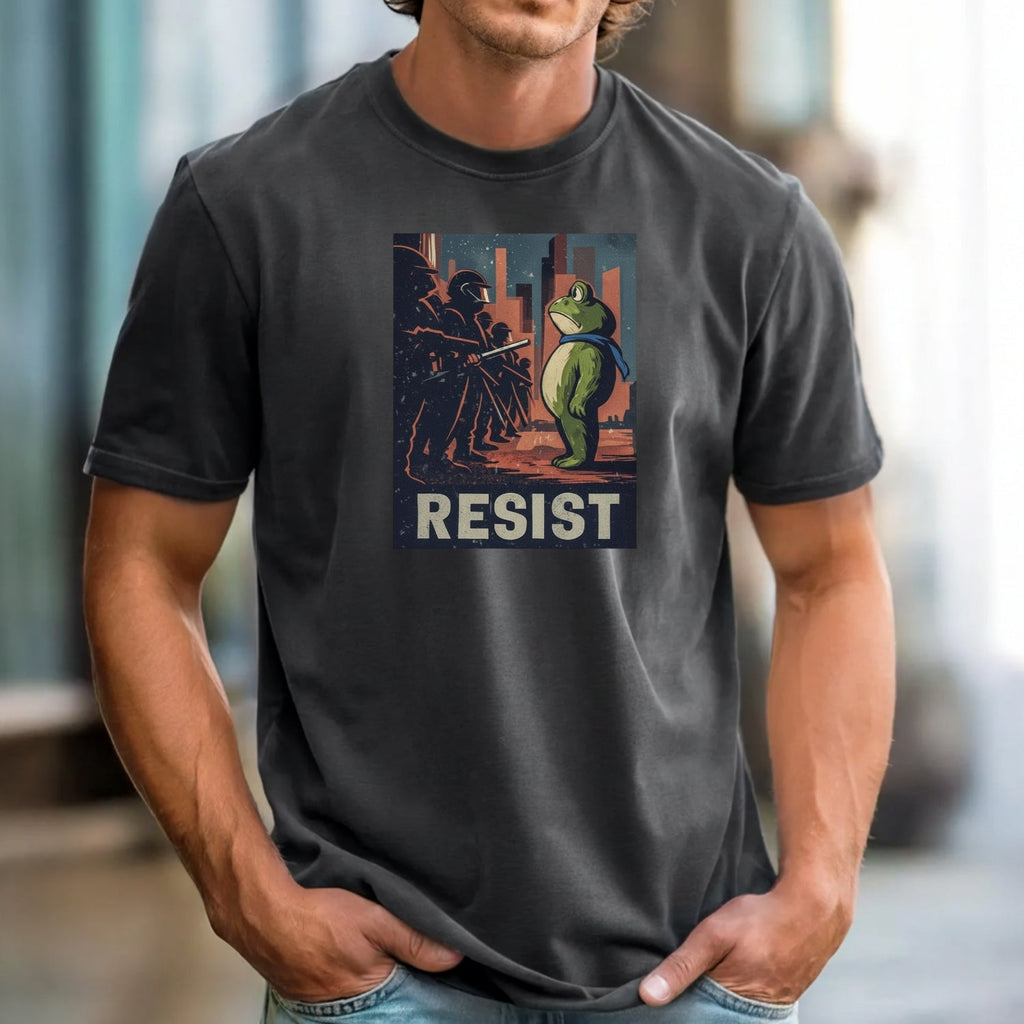 Resist Portland Frog Shirt – Funny Rebel Graphic Tee – No product image 1