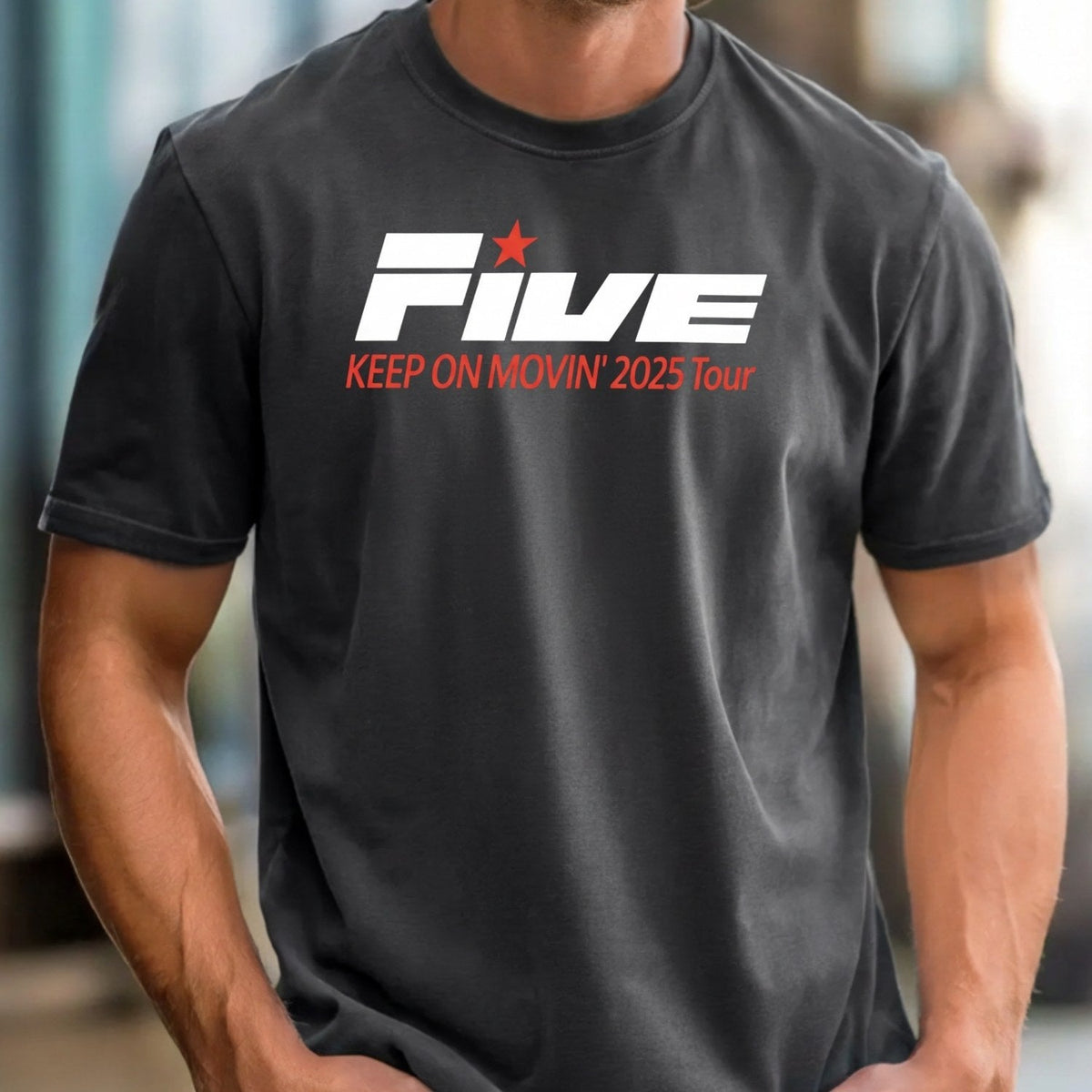 Vintage Five 90s Boyband T-Shirt – Retro Pop Tour-Inspired product image 2