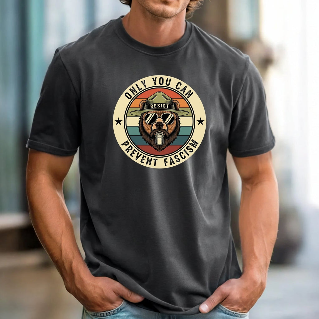 Retro Forest Ranger Bear T-Shirt – Funny Environmental product image 2