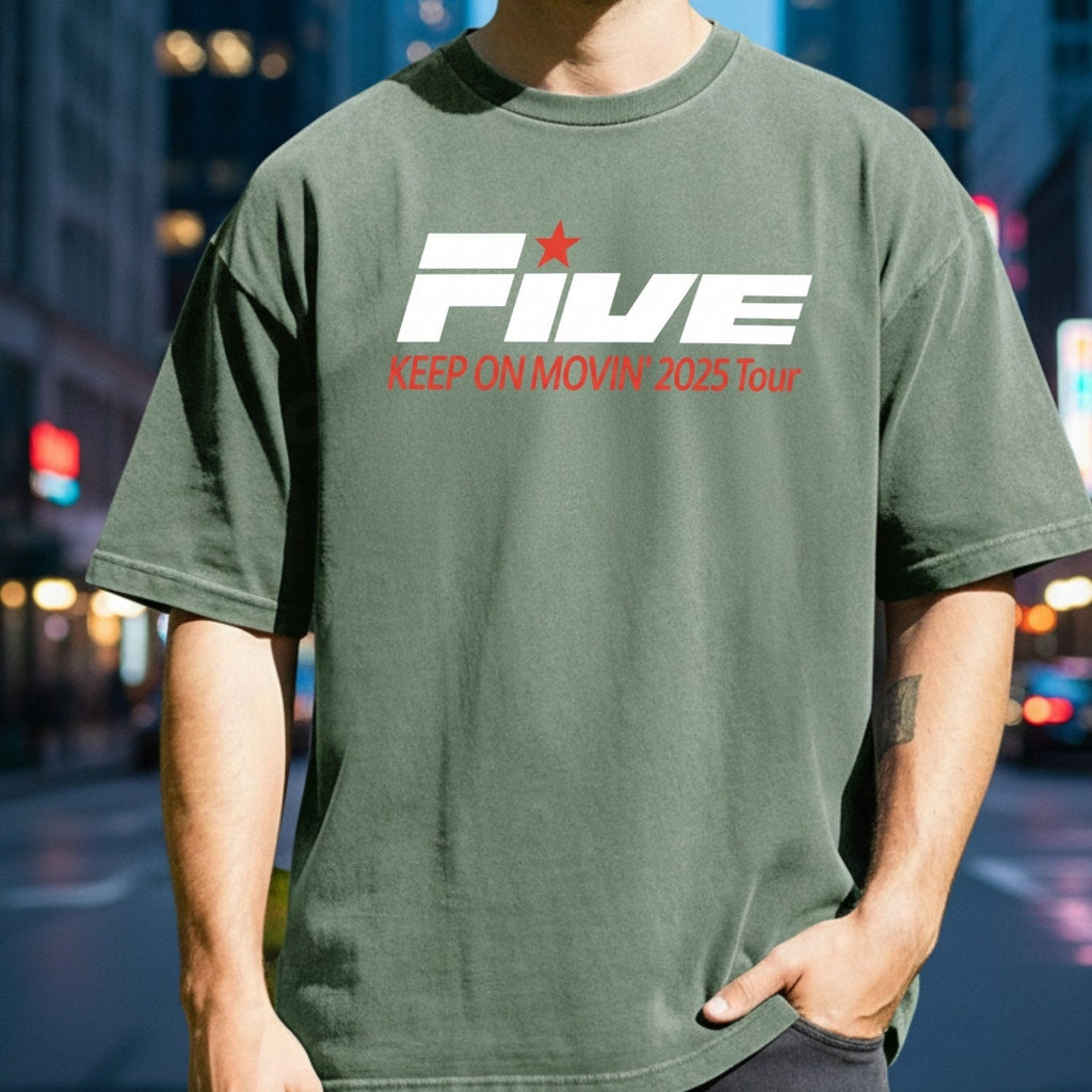 Vintage Five 90s Boyband T-Shirt – Retro Pop Tour-Inspired product image 3