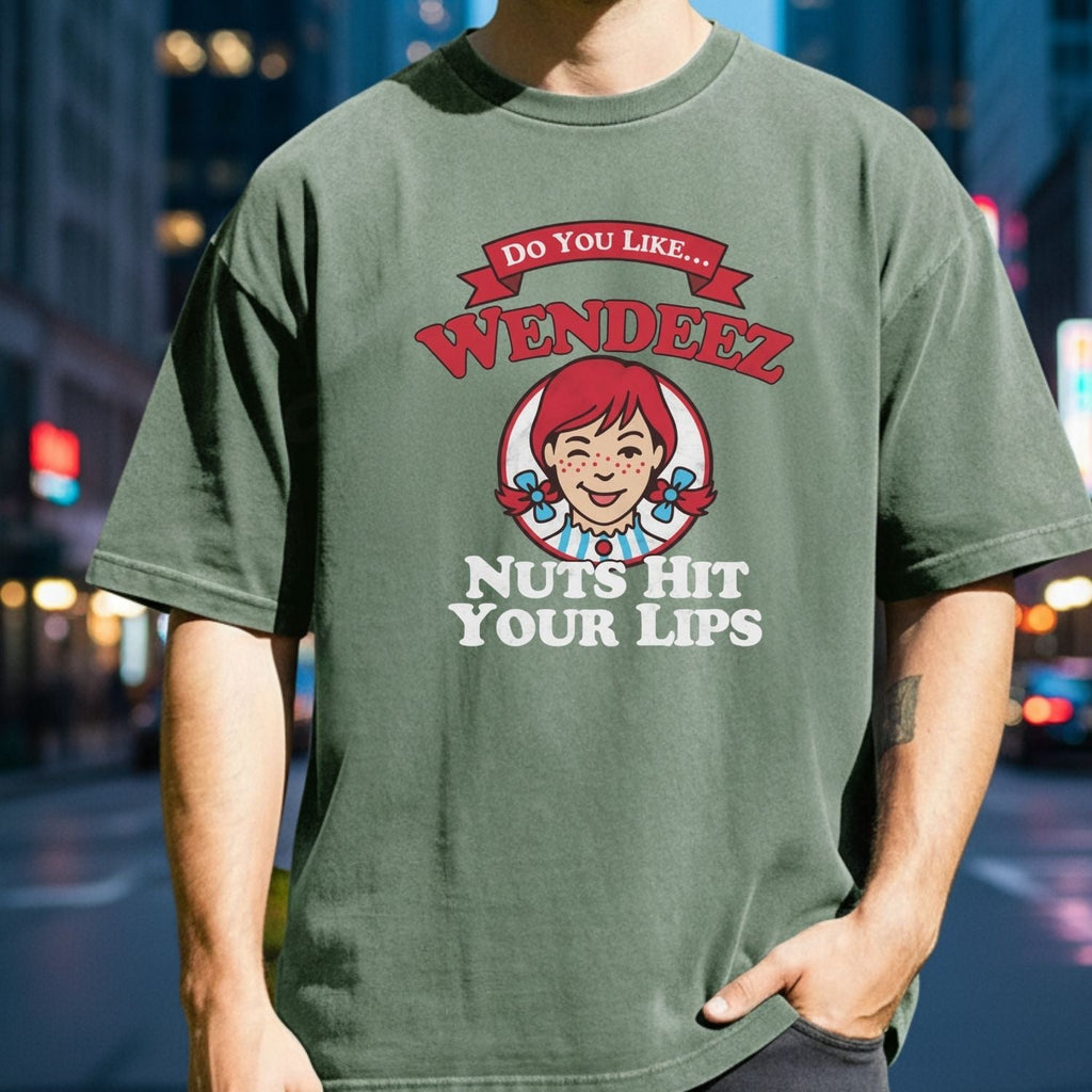 Wendeez Nuts Hit Your Lips Funny Retro Meme Shirt – Cheeky product image 4
