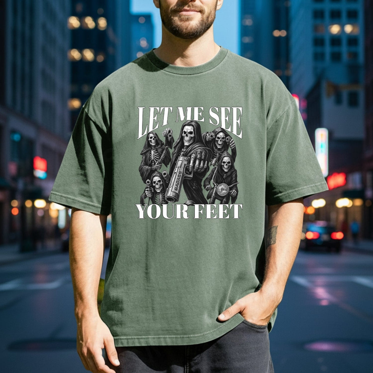 Let Me See Your Feet T-Shirt – Funny Awkward Meme Tee – product image 3