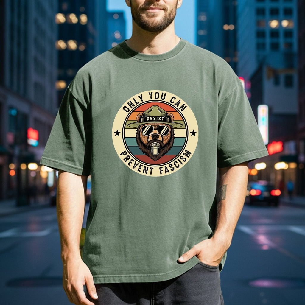 Retro Forest Ranger Bear T-Shirt – Funny Environmental product image 3