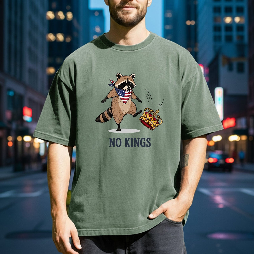 No Kings Raccoon T-Shirt – Funny American Rebel Tee – product image 2