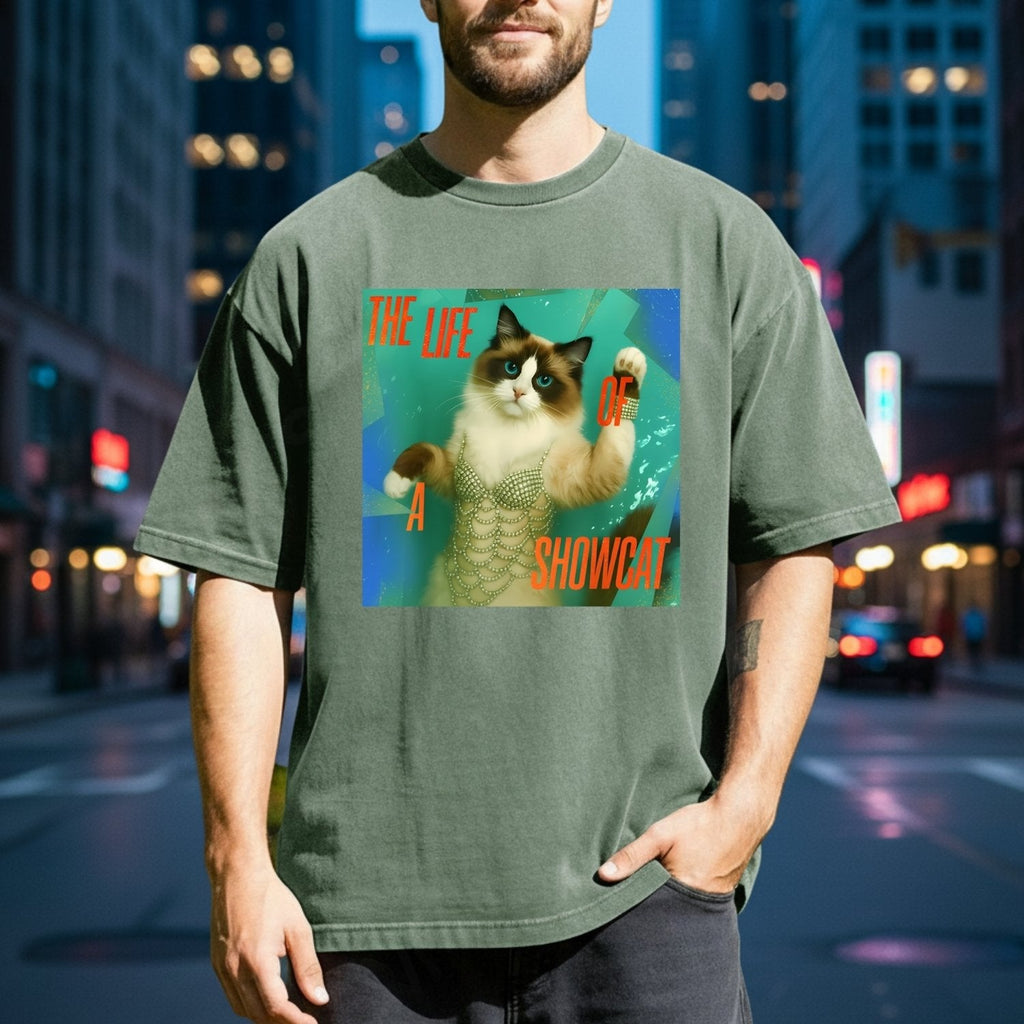 The Life of a Showcat Shirt – Funny Cat Lover Graphic Tee product image 4
