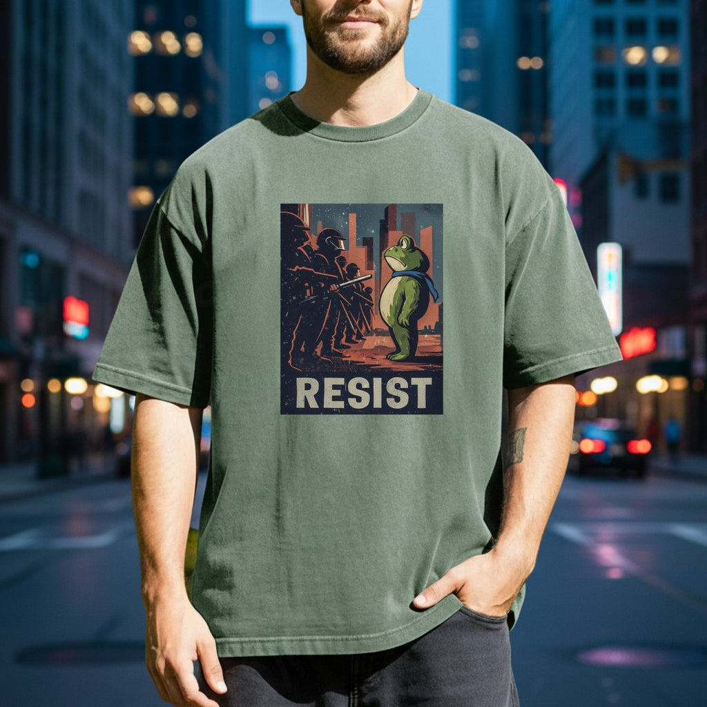 Resist Portland Frog Shirt – Funny Rebel Graphic Tee – No product image 2