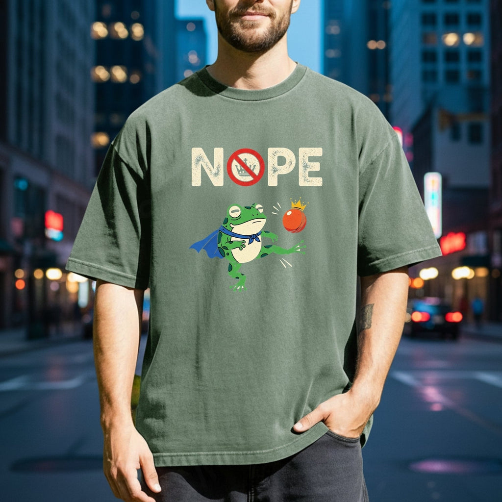 Portland Frog NOPE Meme Tee – Funny Rebellious Unisex product image 3