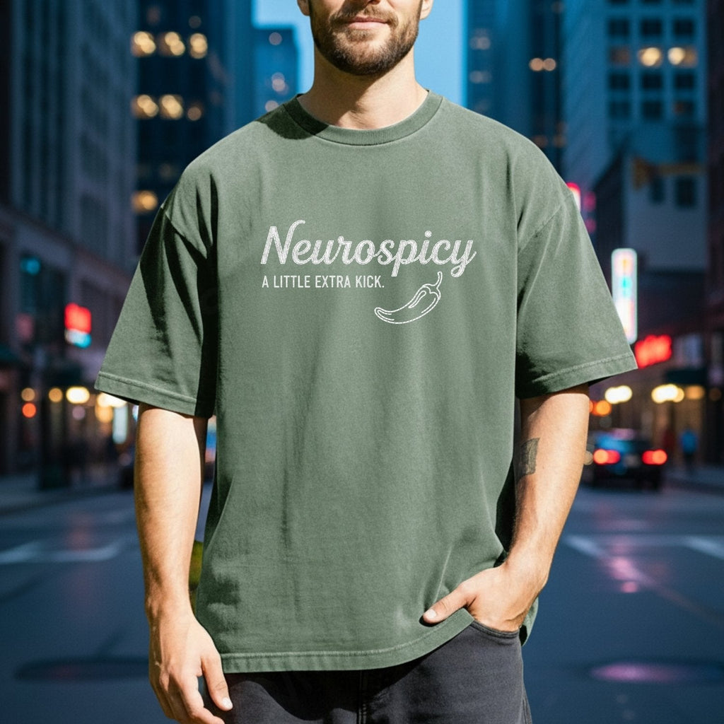 Neurospicy Shirt – Funny A Little Extra Kick Graphic Tee product image 4