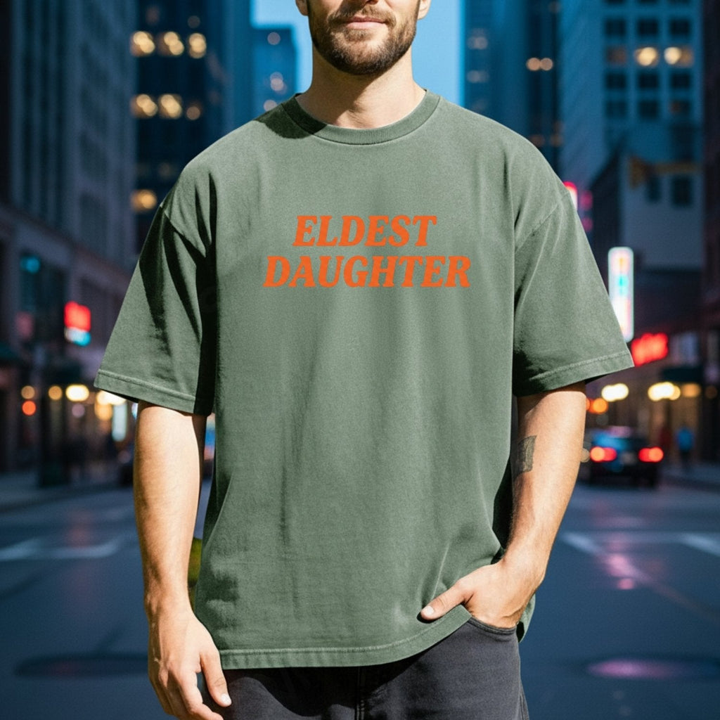 Retro Eldest Daughter Tee – Funny Aesthetic Graphic Shirt product image 4