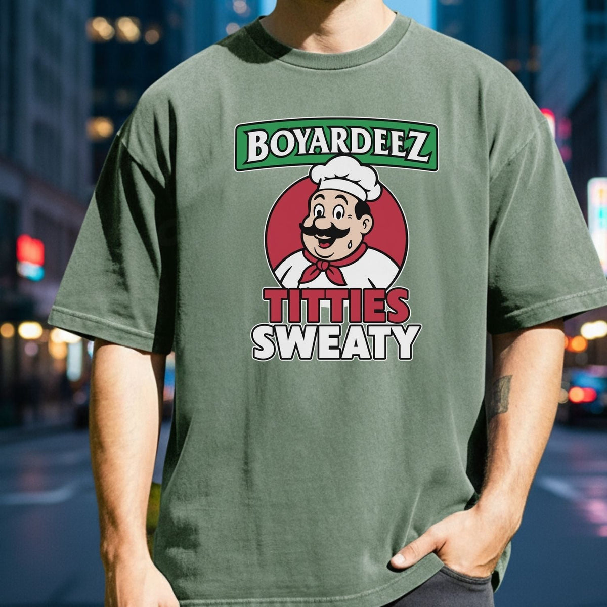 Retro Boyardeez Titties Sweaty Meme Tee - Funny Graphic product image 3